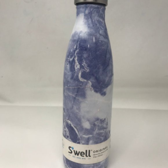 S'well Original blue and White Marble Bottle - Picture 1 of 6
